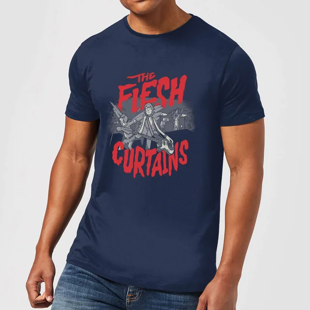Rick and Morty The Flesh Curtains Herren T-Shirt - Navy Blau