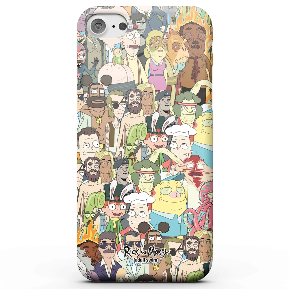 Rick und Morty Interdimentional TV Characters Smartphone Hülle für iPhone und Android - iPhone 5/5s - Snap Hülle Matt Bild 1