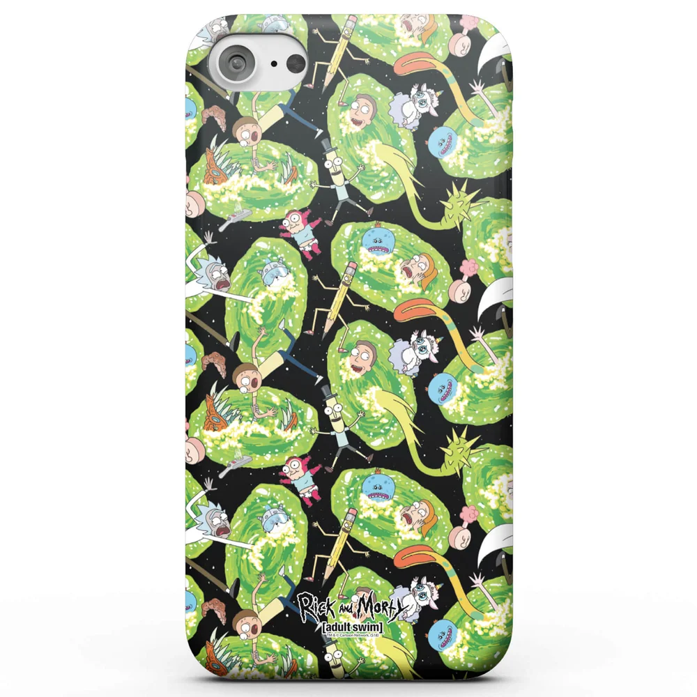 Rick und Morty Portals Characters Smartphone Hülle für iPhone und Android - iPhone 5/5s - Snap Hülle Matt Bild 1