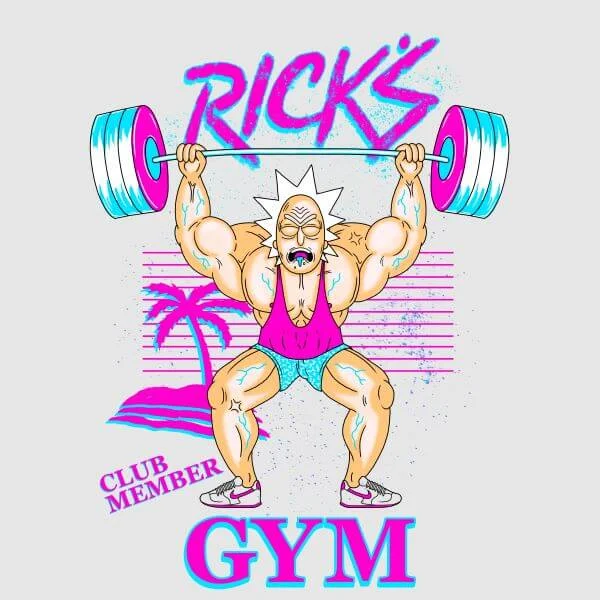 Rick and Morty Rick Gym Damen T-Shirt - Grau