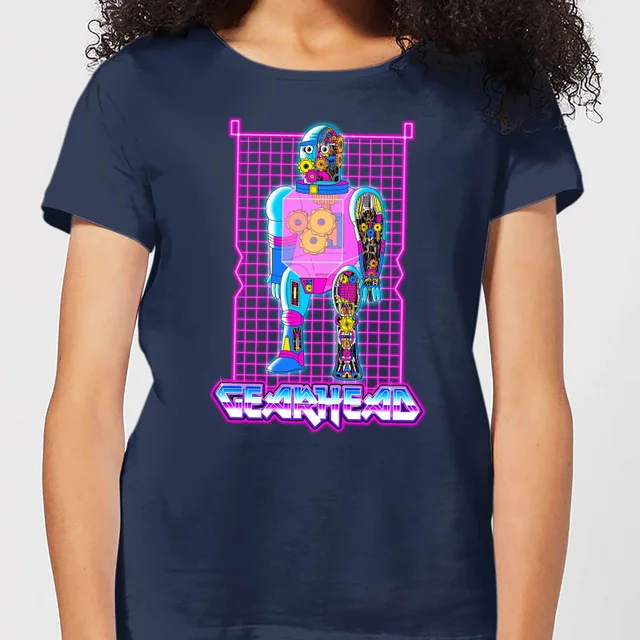 Rick and Morty Gearhead Damen T-Shirt - Navy Blau