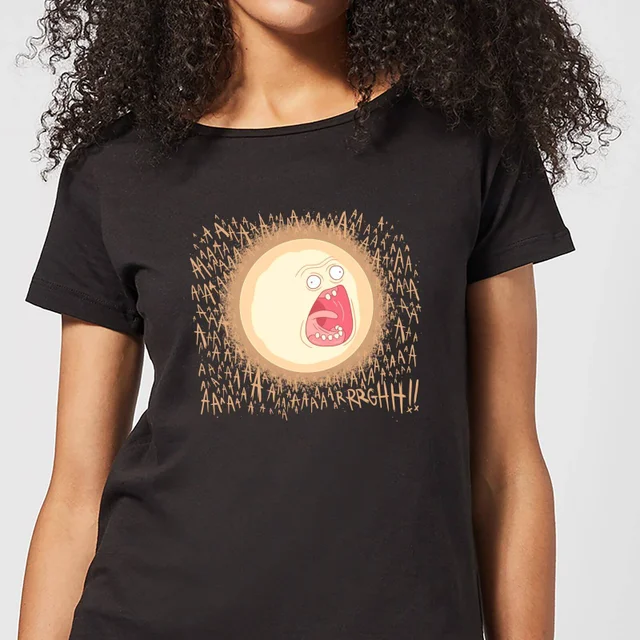 Rick and Morty Screaming Sun Damen T-Shirt - Schwarz