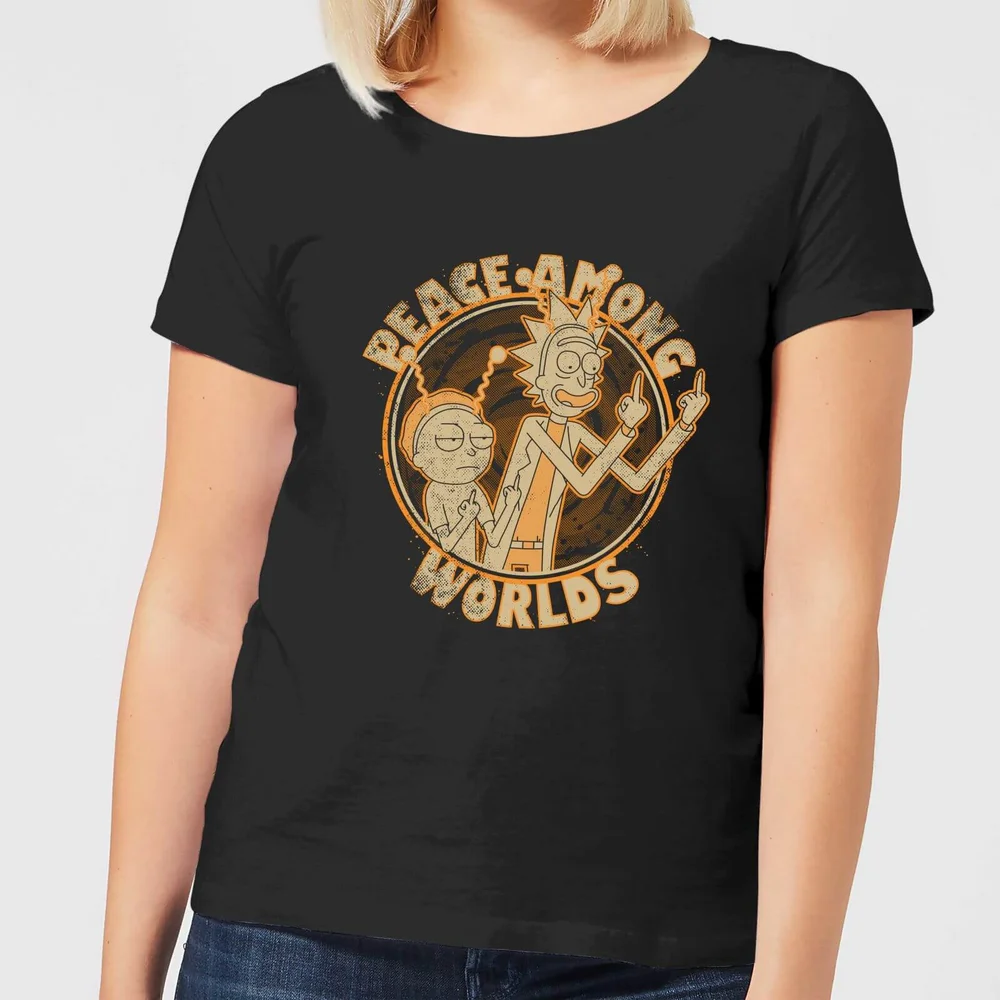 Rick and Morty Peace Among Worlds Damen T-Shirt - Schwarz - S Bild 1
