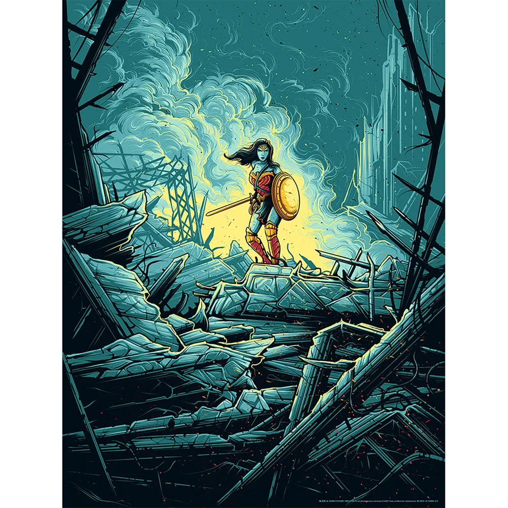 DC Comics Wonder Woman "Warrior" 46 x 61 cm Siebdruck Print von Dan Mumford Bild 1