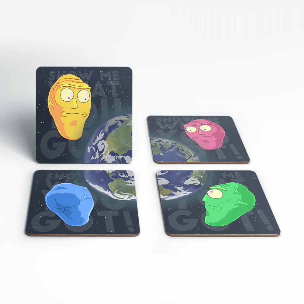 Rick and Morty Show Me What You Got Coaster Set Bild 1