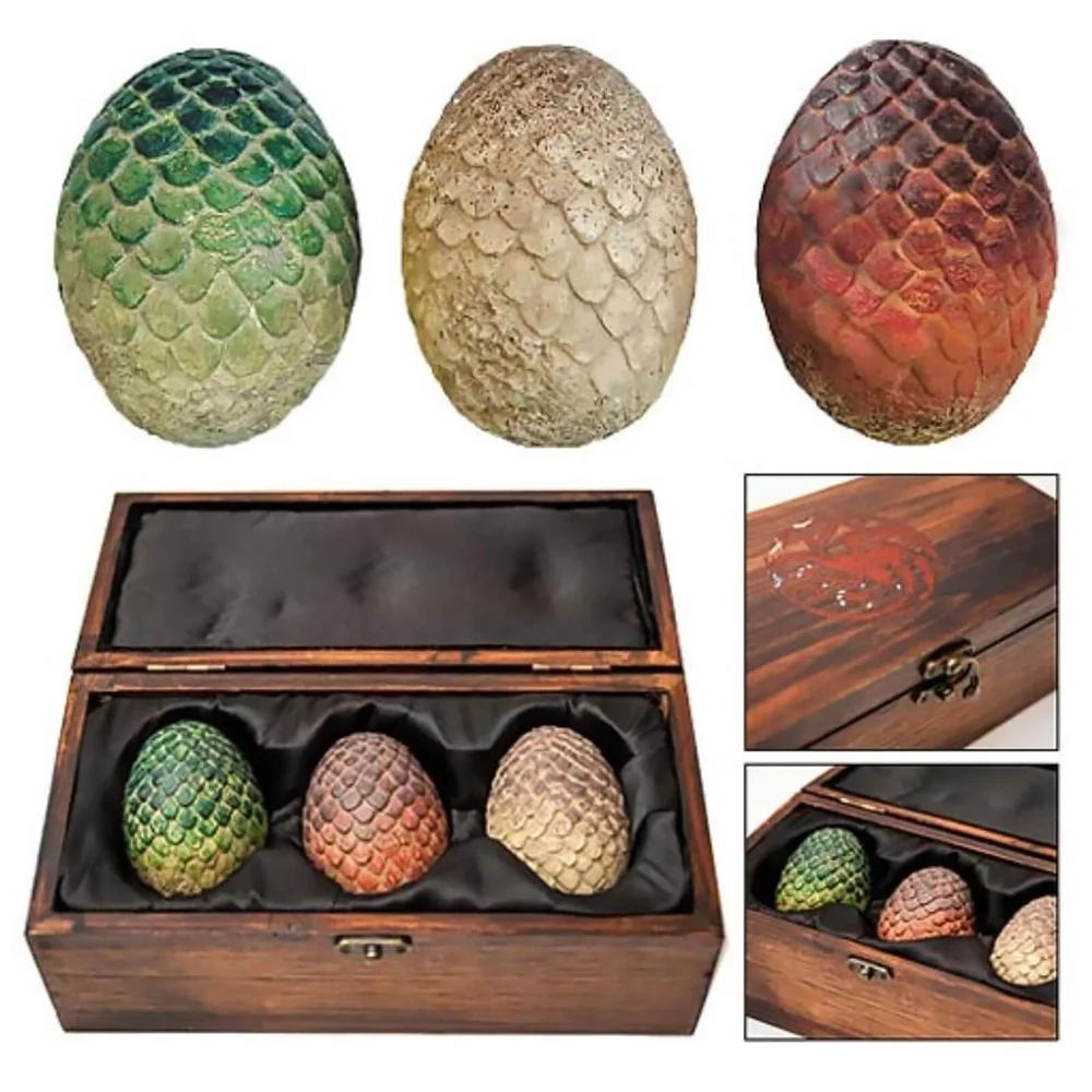 Artisan Designs Game of Thrones Dragon Egg Prop Replica Set in Wooden Box Bild 1