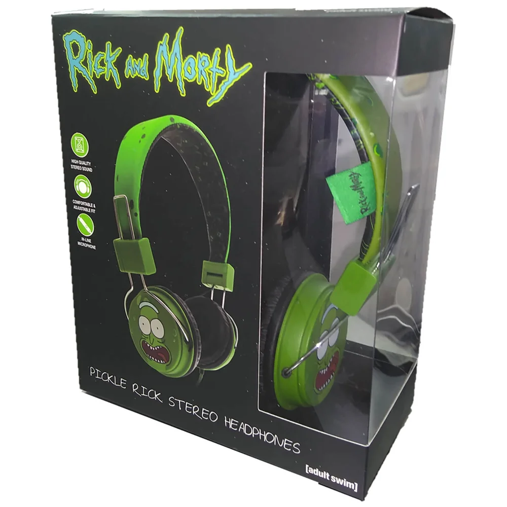Rick and Morty Pickle Rick Wired Headphones (With Mic) Bild 1