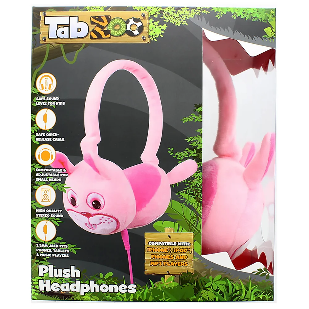 TabZoo Plush Rabbit Childrens Wired Headphones Bild 1
