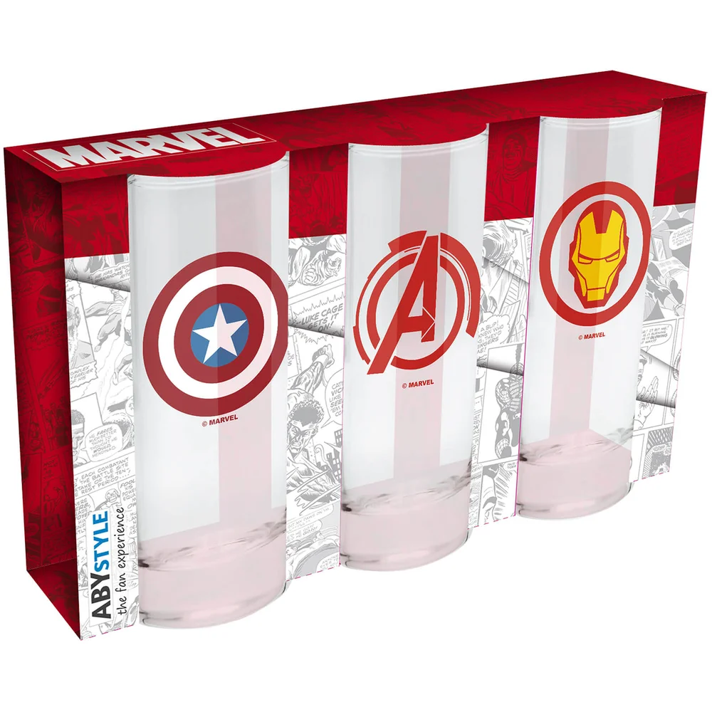 Marvel Set of 3 Glasses Bild 1