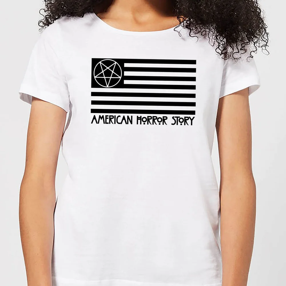 American Horror Story Schwarz Flag Pentagram Damen T-Shirt - Weiß - XS - Weiß Bild 1