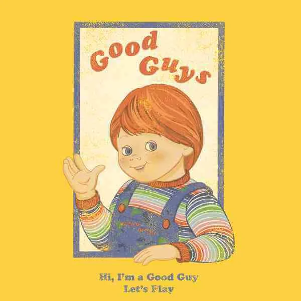 Chucky Good Guys Retro Herren T-Shirt - Gelb