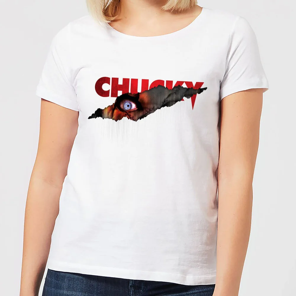 Chucky Tear Damen T-Shirt - Weiß - S Bild 1