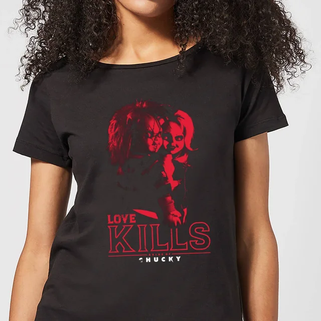 Chucky Love Kills Damen T-Shirt - Schwarz
