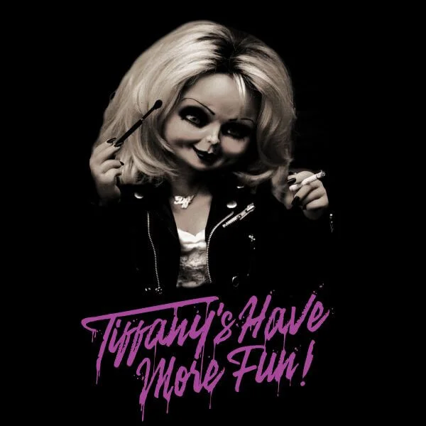 Chucky Tiffanys Have More Fun Damen T-Shirt - Schwarz