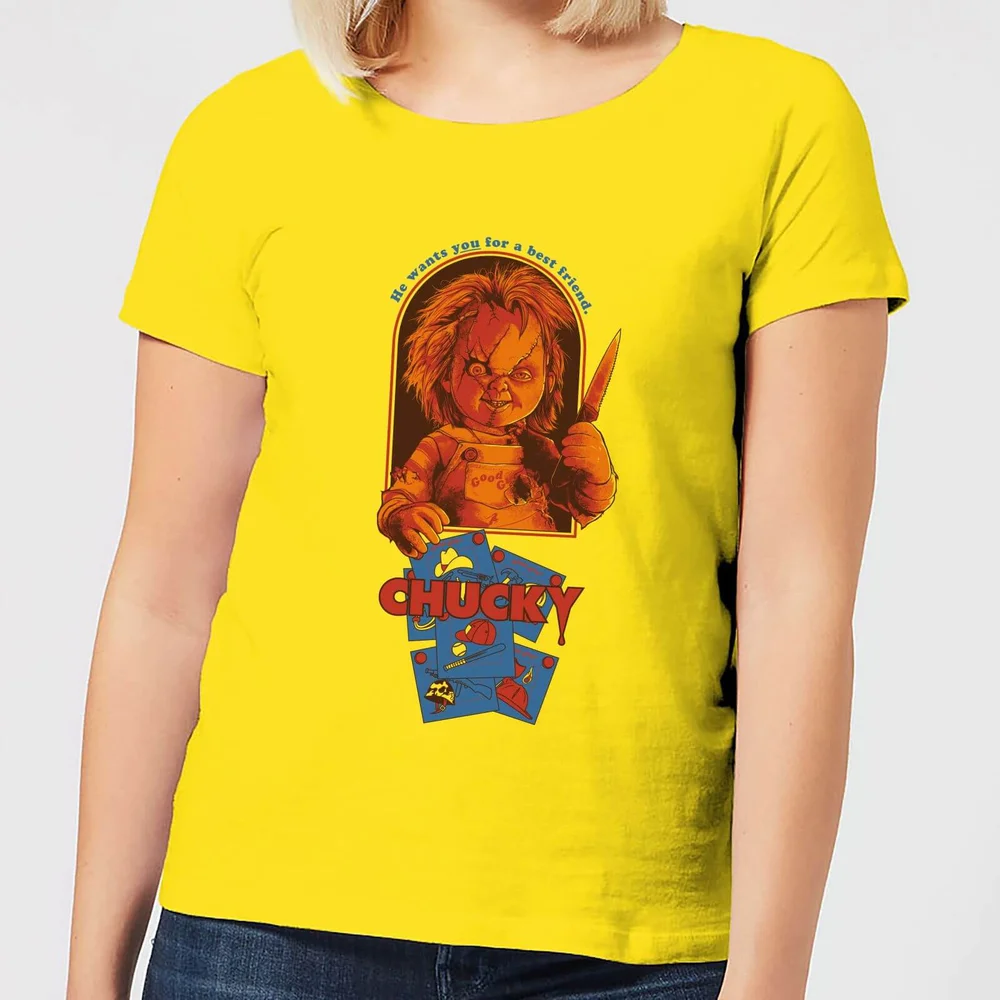 Chucky Out Of The Box Damen T-Shirt - Gelb - L Bild 1