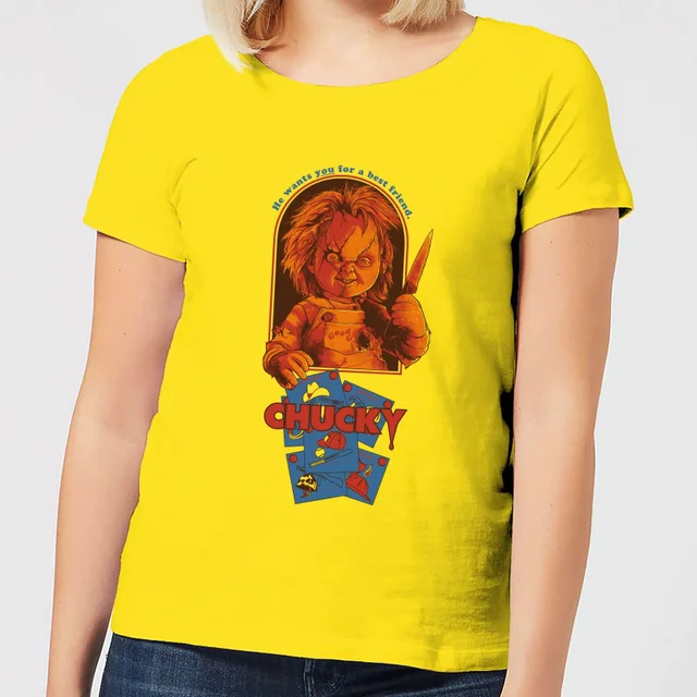 Chucky Out Of The Box Damen T-Shirt - Gelb