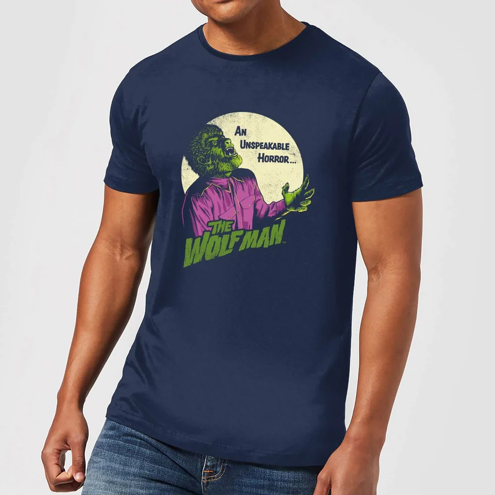 Universal Monsters Der Wolfsmensch Retro Herren T-Shirt - Navy Blau - S Bild 1