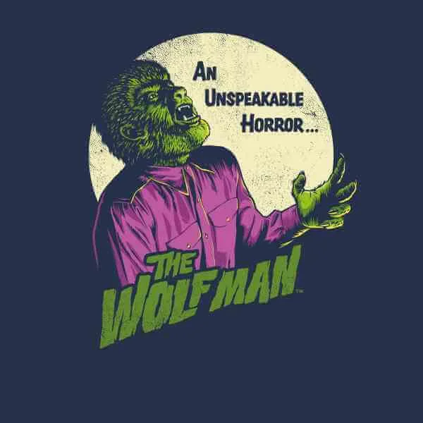 Universal Monsters Der Wolfsmensch Retro Herren T-Shirt - Navy Blau