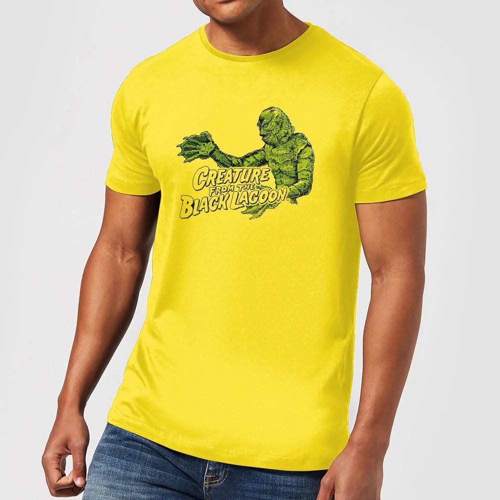 Universal Monsters Der Schrecken Vom Amazonas Retro Crest Herren T-Shirt - Gelb - S Bild 1