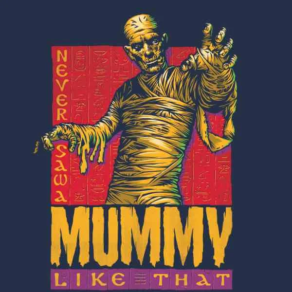 Universal Monsters Die Mumie Retro Herren T-Shirt - Navy Blau