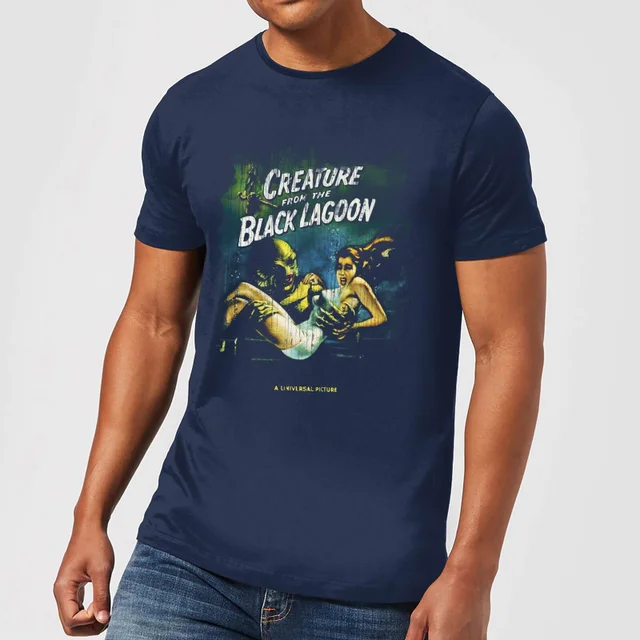 Universal Monsters Der Schrecken Vom Amazonas Vintage Poster Herren T-Shirt - Navy Blau