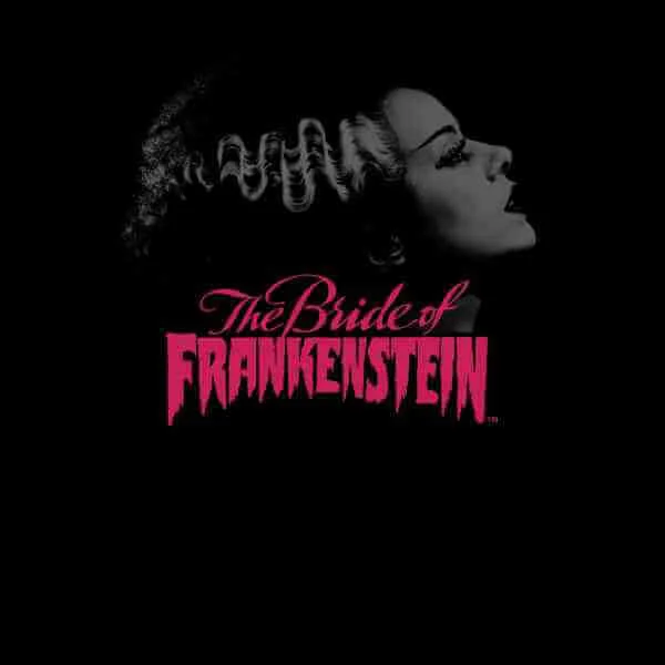 Universal Monsters Bride Of Frankenstein Grauscale Herren T-Shirt - Schwarz