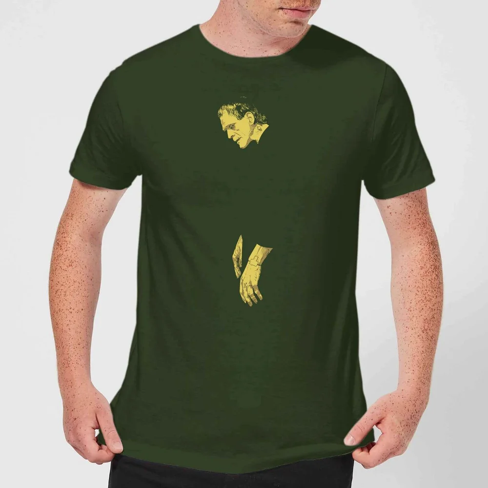 Universal Monsters Frankenstein Illustrated Herren T-Shirt - Dunkelgrün - S Bild 1