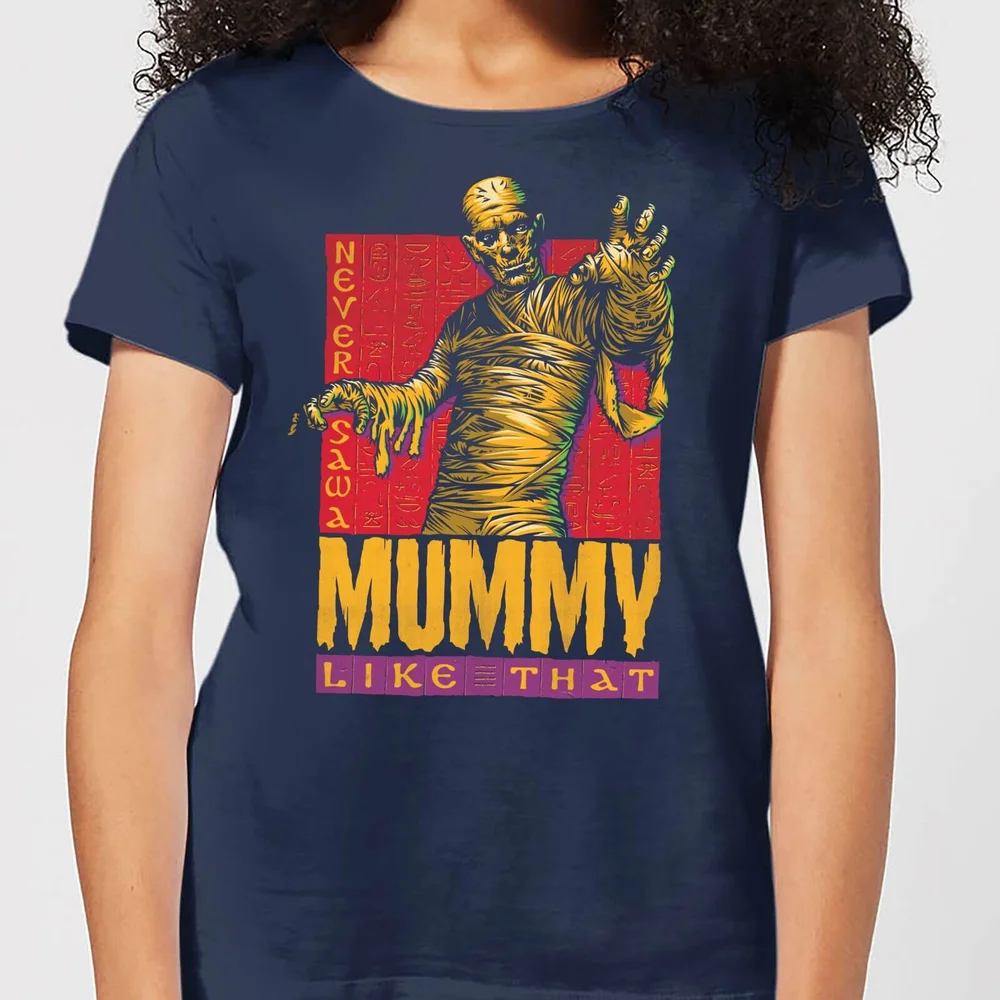 Universal Monsters Die Mumie Retro Damen T-Shirt - Navy Blau - S Bild 1