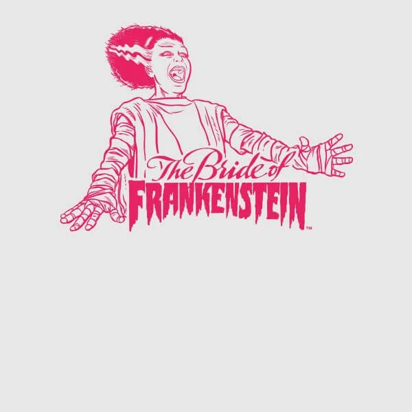 Universal Monsters Bride Of Frankenstein Crest Damen T-Shirt - Grau