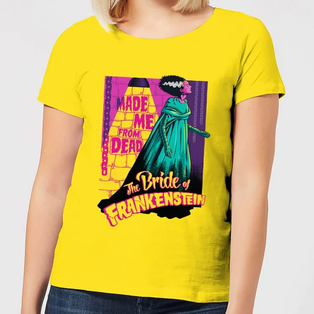 Universal Monsters Retro Bride Of Frankenstein Damen T-Shirt - Gelb