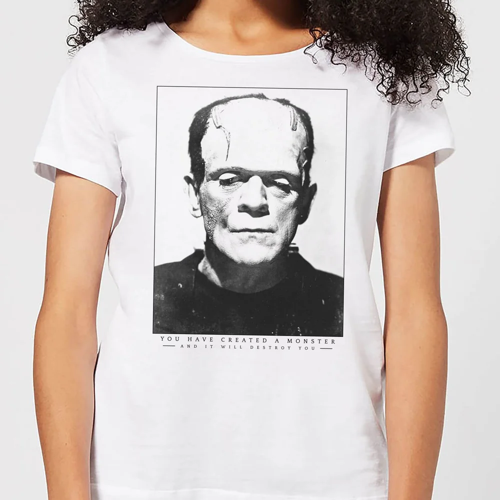 Universal Monsters Frankenstein Portrait Damen T-Shirt - Weiß - S Bild 1