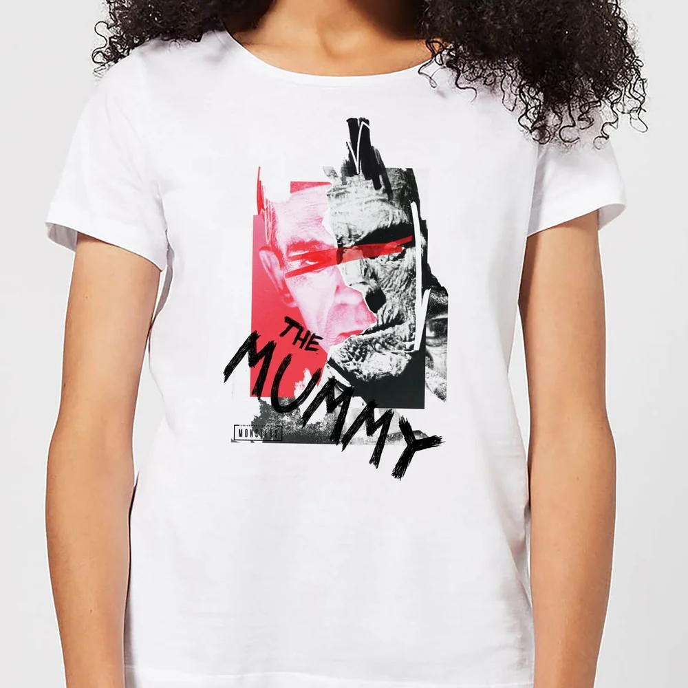 Universal Monsters Die Mumie Collage Damen T-Shirt - Weiß - S Bild 1
