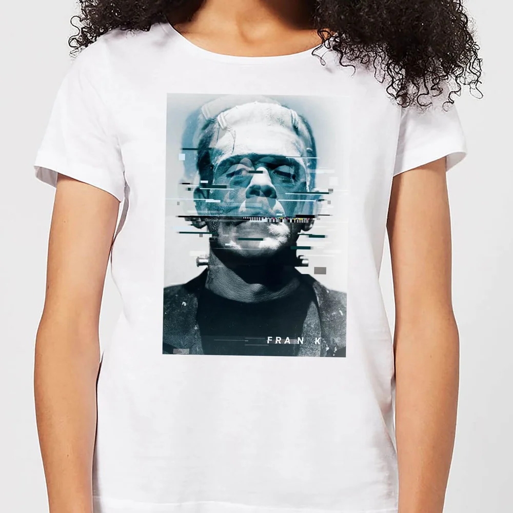 Universal Monsters Frankenstein Glitch Damen T-Shirt - Weiß - S Bild 1