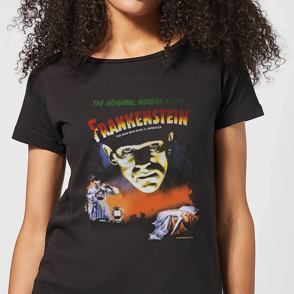 Universal Monsters Frankenstein Vintage Poster Damen T-Shirt - Schwarz - S Bild 1