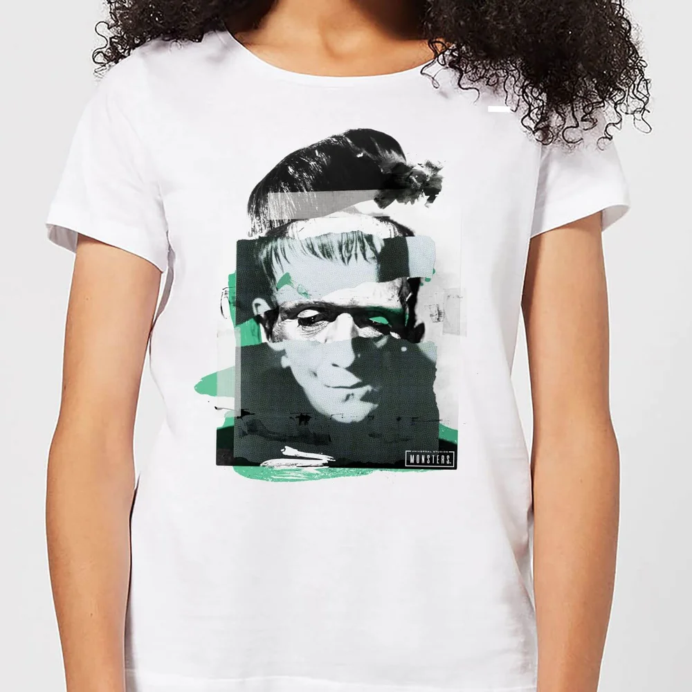 Universal Monsters Frankenstein Collage Damen T-Shirt - Weiß - S Bild 1