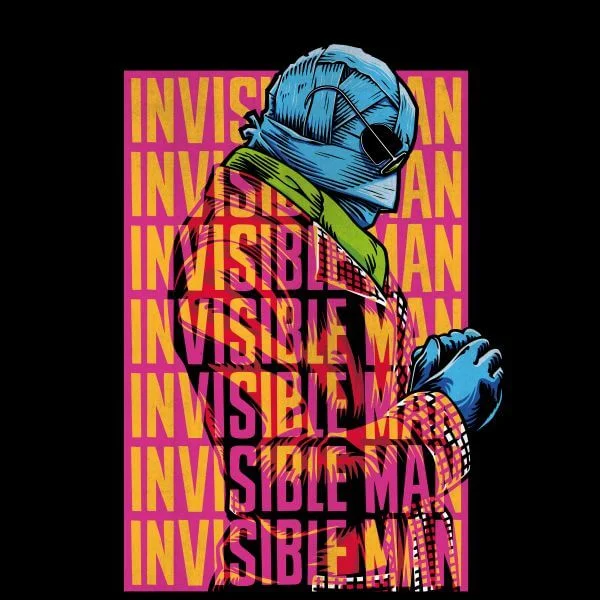 Universal Monsters Invisible Man Retro Damen T-Shirt - Schwarz