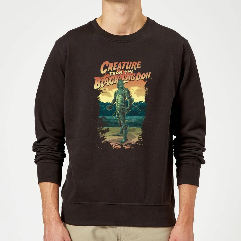 Universal Monsters Der Schrecken Vom Amazonas Illustrated Pullover - Schwarz - S Bild 1