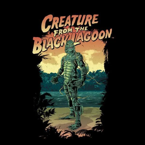 Universal Monsters Der Schrecken Vom Amazonas Illustrated Pullover - Schwarz