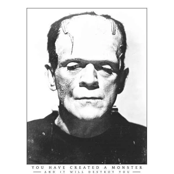 Universal Monsters Frankenstein Portrait Pullover - Weiß
