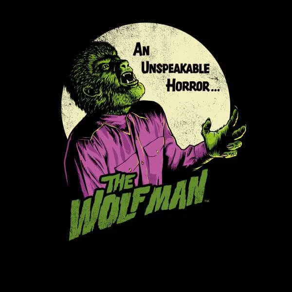 Universal Monsters Der Wolfsmensch Retro Pullover - Schwarz