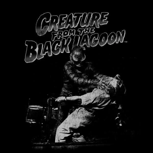 Universal Monsters Der Schrecken Vom Amazonas Schwarz And Weiß Pullover - Schwarz