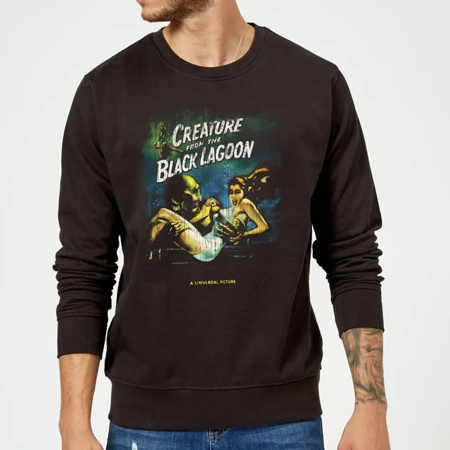 Universal Monsters Der Schrecken Vom Amazonas Vintage Poster Pullover - Schwarz