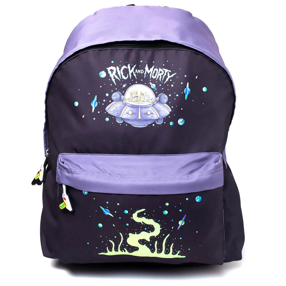 Rick and Morty Placement Printed Backpack - Black Bild 1
