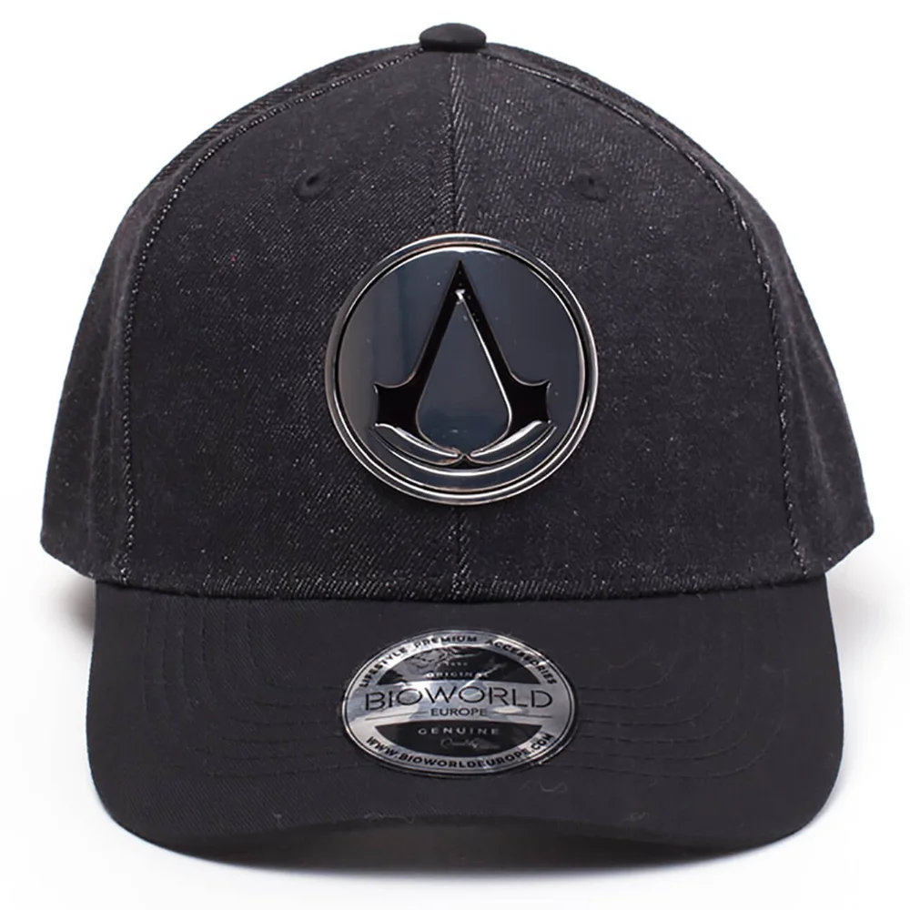 Assassin's Creed Metal Crest Denim Curved Bill Cap - Black Bild 1