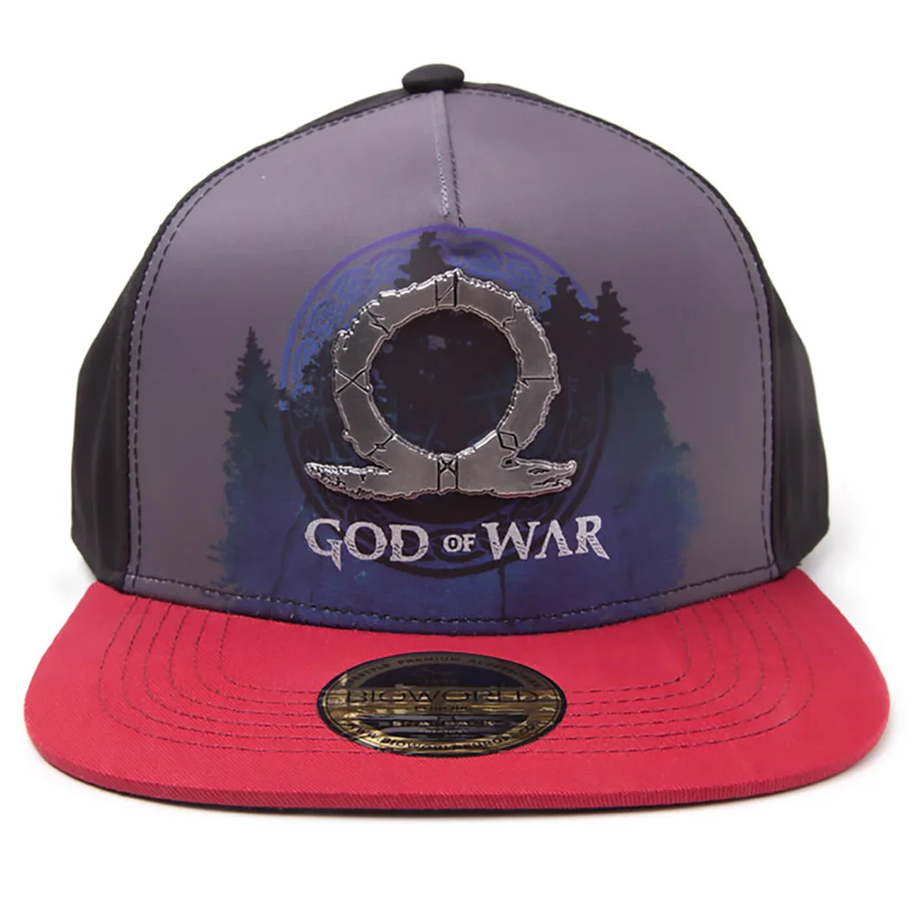 God of War Printed Metal Badge Snapback Cap - Grey Bild 1