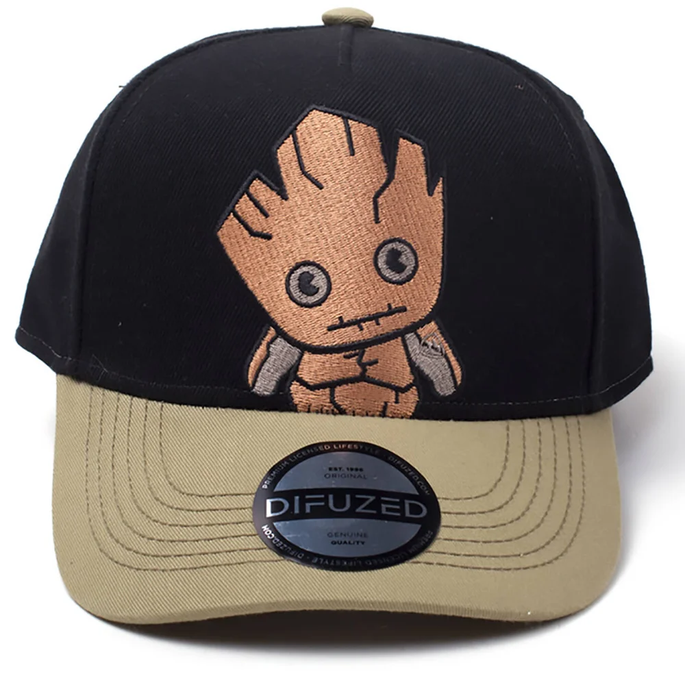 Marvel Guardians of the Galaxy Kawaii Groot Curved Bill Cap - Black Bild 1