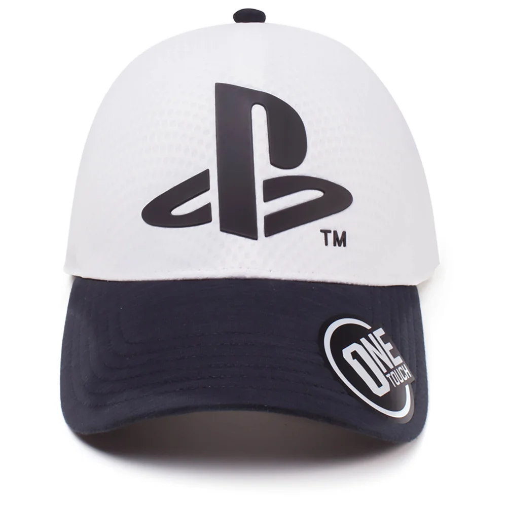 PlayStation Logo Seamless Curved Bill Cap - White Bild 1