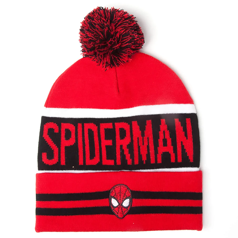 Marvel Spider-Man Men's Big Spidey Logo Beanie Hat - Red Bild 1