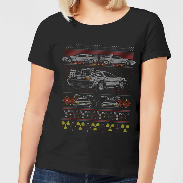 Zurück In Die Zukunft Back In Time For Christmas Damen T-Shirt - Schwarz