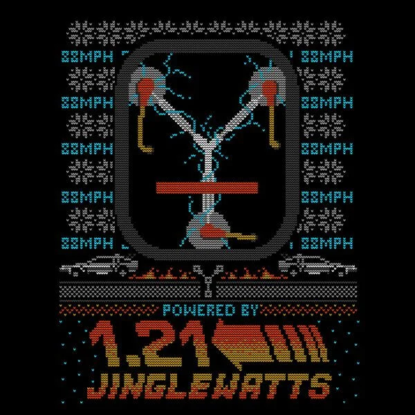 Zurück In Die Zukunft 1.21 Jinglewatts Christmas Damen T-Shirt - Schwarz